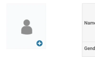 Click the plus sign to add your professional portrait